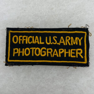 WW2 US Army Official Photographer Tab Theater Made