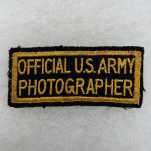 WW2 US Army Official Photographer Tab Felt English Made