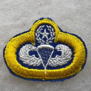 US Army 504th Airborne Master Parachutist Jump Oval Parachutist Wings German Made Twill