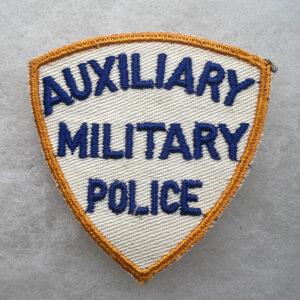 WW2 US Auxiliary Military Police Patch Twill Gold Border