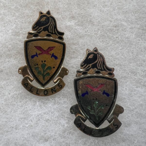 US Army 11th Armored Cavalry Regiment DUI Set German Made Pinback