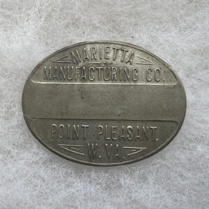 WW2 US Marietta West Virginia Manufacturing Company Identification Badge Point Pleasant