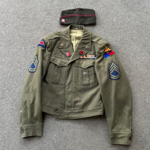 WW2 US Army 58th Armored Field Artillery Ike Jacket And Overseas Cap