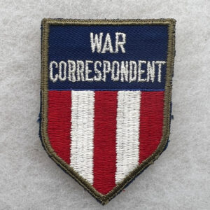 WW2 US War Correspondent Patch Twill