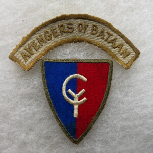 WW2 US Army 38th Infantry Division Avengers Of The Bataan Patch / Theater Made Tab
