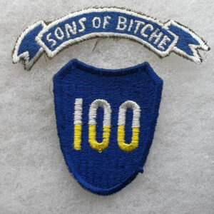 WW2 US Army 100th Infantry Division Sons of Bitche Patch / Theater Made Scroll