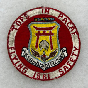 USAF 315th Air Division Flying Safety Patch Japanese Made