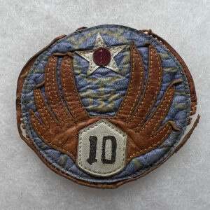 WW2 US 10th Army Air Force Patch Leather Indian Made