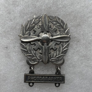 WW2 US Army Air Force Technician Badge With Photographer Bar Sterling