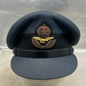 WW2 British Royal Air Force RAF Officer Visor Hat Named