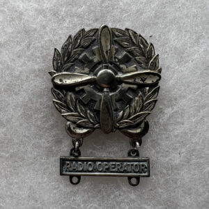 WW2 US Army Air Force Technician Badge With Radio Operator Bar Sterling
