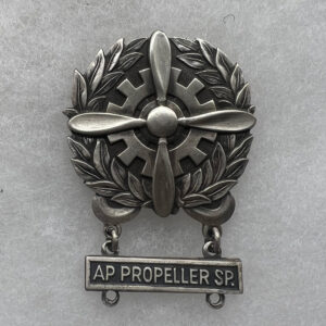 WW2 US Army Air Force Technician Badge With AP Propeller Specialist Bar Sterling