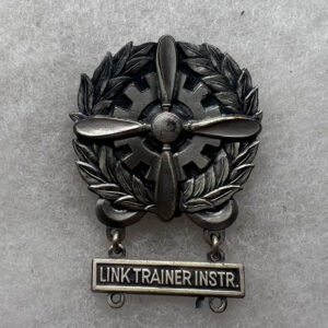 WW2 US Army Air Force Technician Badge With Link Training Instructor Bar Sterling
