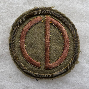 WW2 US Army 85th Infantry Division Patch Italian Made Bullion