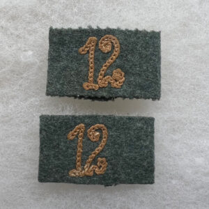 WW2 German Army 12th Signal Regiment Shoulder Board Loop Set