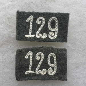 WW2 German Army 129th Infantry Regiment Shoulder Board Loop Set