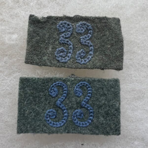 WW2 German Army 33rd Transportation Regiment Shoulder Board Loop Set