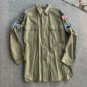 WW2 US 10th Army Air Force CBI China Burma India Enlisted OD Shirt Theater Made SSI