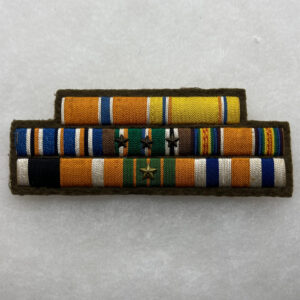WW2 US Army ETO Ribbon Bar Rack German Made Foreign Awards