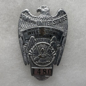 WW2 US Army Provost Marshall General Investigations Division Badge Rare