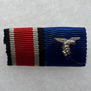 WW2 German Luftwaffe Iron Cross / 4 Year Service Ribbon Bar
