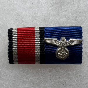 WW2 German Army Iron Cross / 4 Year Service Ribbon Bar