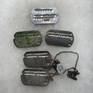 WW2 US Army WAC Women's Dog Tag Lot With Dog / Pet Tag