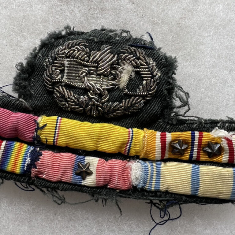 WW2 / 1950s US Army Combat Medic Ribbon Bar Rack Theater Made Worn ...