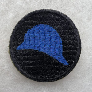 WW2 US Army 93rd Infantry Division Patch Gemsco Dark Blue Helmet Variation Rare