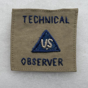 WW2 US Non-Combatant Technical Observer Patch Theater Made
