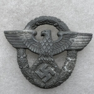 WW2 German Police Eagle Cap Insignia Metal