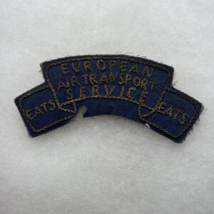 WW2 US Army Air Force European Air Transport Service Scroll / Tab Theater Made Bullion