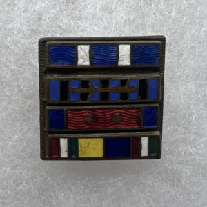 WW2 Italian Military Medal Awards Ribbon Bar Lapel Pin