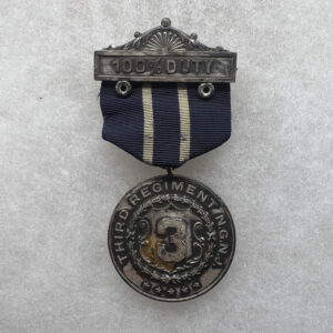 New Jersey National Guard 3rd Regiment 100 Percent Duty Medal