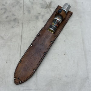 WW2 US Theater Made Fighting Knife Plexiglass Handle With Sheath