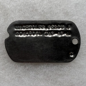 WW2 US Army Air Force 483rd Bomb Group 817th Bomb Squadron 15th Air Force Dog Tag Single MIA