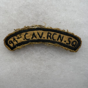 WW2 US Army 91st Cavalry Reconnaissance Squadron Tab Italian Made
