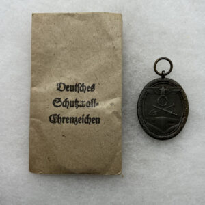 WW2 German West Wall Medal With Paper Packet