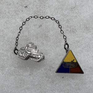 WW2 US Army 3rd Armored Division Sweetheart Pin Sterling
