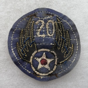 WW2 US 20th Army Air Force Patch Leather Theater Made