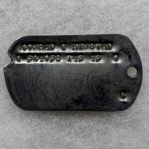 WW2 US Army 656th Tank Destroyer Officer Dog Tag Single Korean War Veteran