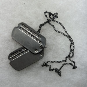 WW2 US Army 161st Airborne Engineer Dog Tag Set With Chain
