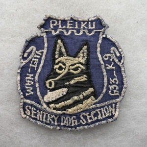 US Pleiku Vietnam K-9 Sentry Dog Section Pocket Patch Vietnamese Made