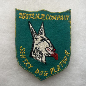 US Army 260th Military Police Sentry Dog Platoon Pocket Patch Korean Made