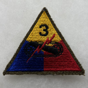 WW2 US Army 3rd Armored Division Patch Embroidered On Wool