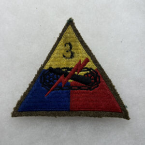 WW2 US Army 3rd Armored Division Patch Embroidered On Wool