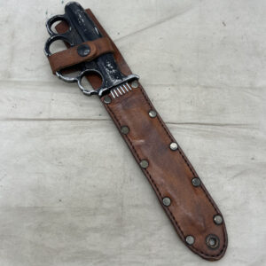 WW2 US Everitt Fighting Knife Duster With Leather Sheath