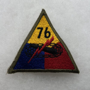 1950s US Army 76th Tank Battalion Armored Triangle Patch German Made