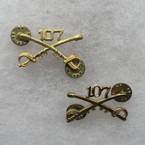 US Army 107th Cavalry Officer Collar Insignia Set
