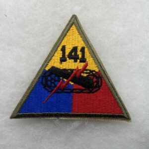 1950s US Army 141st Tank Battalion Armored Triangle Patch